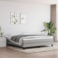 Maison Exclusive Boxspringbettgestell Hellgrau 160x200 cm Stoff Maison Exclusive Boxspringbettgestell Hellgrau 160x200 cm Stoff von PROLENTA PREMIUM