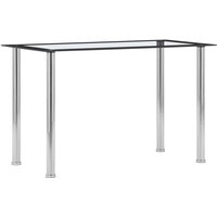 Maison Exclusive Esstisch Schwarz und Transparent 120 x 60 x 75 von PROLENTA PREMIUM