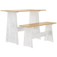 Maison Exclusive Esstisch mit Bank REINE Honigbraun und Weiß Maison Exclusive Esstisch mit Bank REINE Honigbraun und Weiß von PROLENTA PREMIUM