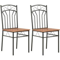 Maison Exclusive Esszimmerstühle 2 Stk. Braun MDF Maison Exclusive Esszimmerstühle 2 Stk. Braun MDF von PROLENTA PREMIUM