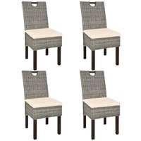 Maison Exclusive Esszimmerstühle 4 Stk. Kubu-Rattan Mangoholz Maison Exclusive Esszimmerstühle 4 Stk. Kubu-Rattan Mangoholz von PROLENTA PREMIUM