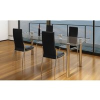 Maison Exclusive Esszimmerstühle 4 Stk. Schwarz Kunstleder Maison Exclusive Esszimmerstühle 4 Stk. Schwarz Kunstleder von PROLENTA PREMIUM