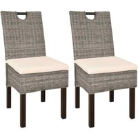 Maison Exclusive Esszimmerstuhl 2 Stk. Kubu-Rattan Mangoholz Maison Exclusive Esszimmerstuhl 2 Stk. Kubu-Rattan Mangoholz von PROLENTA PREMIUM