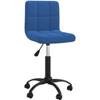 Maison Exclusive Esszimmerstuhl Drehbar Blau Samt von PROLENTA PREMIUM