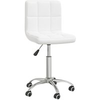 Maison Exclusive Esszimmerstuhl Drehbar Weiß Kunstleder von PROLENTA PREMIUM