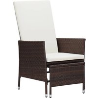 Maison Exclusive Garten-Liegestuhl mit Auflagen Poly Rattan Braun Maison Exclusive Garten-Liegestuhl mit Auflagen Poly Rattan Braun von PROLENTA PREMIUM