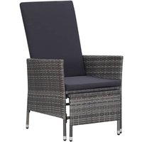 Maison Exclusive Garten-Liegestuhl mit Auflagen Poly Rattan Grau Maison Exclusive Garten-Liegestuhl mit Auflagen Poly Rattan Grau von PROLENTA PREMIUM