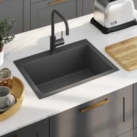 Maison Exclusive Handgemachte Einbauspüle Schwarz Edelstahl Maison Exclusive Handgemachte Einbauspüle Schwarz Edelstahl von PROLENTA PREMIUM