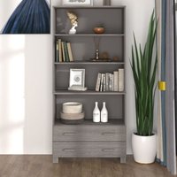 Maison Exclusive Highboard HAMAR Massivholz Kiefer Hellgrau Maison Exclusive Highboard HAMAR Massivholz Kiefer Hellgrau von PROLENTA PREMIUM