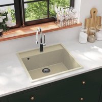 Maison Exclusive Küchenspüle mit Überlauf Beige Granit Maison Exclusive Küchenspüle mit Überlauf Beige Granit von PROLENTA PREMIUM