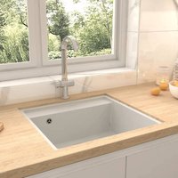 Maison Exclusive Küchenspüle mit Überlauf Weiß Granit Maison Exclusive Küchenspüle mit Überlauf Weiß Granit von PROLENTA PREMIUM