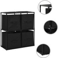 Maison Exclusive Lagerschrank mit 4 Stoffkörben Schwarz 63×30×71 Maison Exclusive Lagerschrank mit 4 Stoffkörben Schwarz 63×30×71 von PROLENTA PREMIUM
