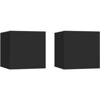 Maison Exclusive Nachttische 2 Stk. Schwarz 30,5x30x30 cm Maison Exclusive Nachttische 2 Stk. Schwarz 30,5x30x30 cm von PROLENTA PREMIUM