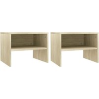 Maison Exclusive Nachttische 2 Stk. Sonoma-Eiche 40x30x30 cm von PROLENTA PREMIUM