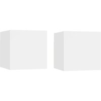 Maison Exclusive Nachttische 2 Stk. Weiß 30,5x30x30 cm von PROLENTA PREMIUM