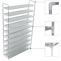 Maison Exclusive Schuhregal mit 10 Ablagen Metall und Vliesstoff Maison Exclusive Schuhregal mit 10 Ablagen Metall und Vliesstoff von PROLENTA PREMIUM