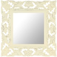 Maison Exclusive Spiegel Handgeschnitzt Weiß 50x50 cm Massivholz Maison Exclusive Spiegel Handgeschnitzt Weiß 50x50 cm Massivholz von PROLENTA PREMIUM