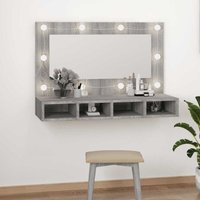 Maison Exclusive Spiegelschrank mit LED Grau Sonoma 90x31,5x62 cm Maison Exclusive Spiegelschrank mit LED Grau Sonoma 90x31,5x62 cm von PROLENTA PREMIUM
