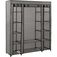 Maison Exclusive Stoffschrank mit Fächern Kleiderstangen Grau Maison Exclusive Stoffschrank mit Fächern Kleiderstangen Grau von PROLENTA PREMIUM