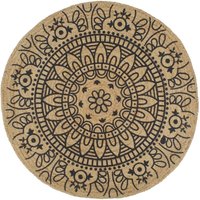 Maison Exclusive Teppich Handgefertigt Jute mit Dunkelblauem Maison Exclusive Teppich Handgefertigt Jute mit Dunkelblauem von PROLENTA PREMIUM