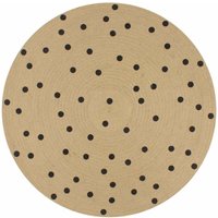 Maison Exclusive Teppich Handgefertigt Jute mit Punktmuster 90 cm Maison Exclusive Teppich Handgefertigt Jute mit Punktmuster 90 cm von PROLENTA PREMIUM