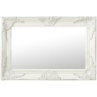 Maison Exclusive Wandspiegel im Barock-Stil 60x40 cm Weiß von PROLENTA PREMIUM