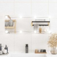 Maison Exclusive Wandspiegel mit LED-Leuchten 30x80 cm Glas von PROLENTA PREMIUM