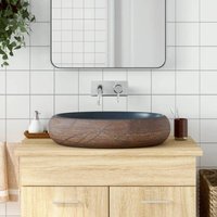 Prolenta Premium Aufsatzwaschbecken Braun und Blau Oval 59x40x15 Prolenta Premium Aufsatzwaschbecken Braun und Blau Oval 59x40x15 von PROLENTA PREMIUM