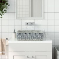 Prolenta Premium Aufsatzwaschbecken Grau Blau Rechteckig von PROLENTA PREMIUM