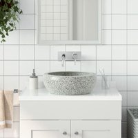 Prolenta Premium Aufsatzwaschbecken Grau Rund Ø41x14 cm Keramik Prolenta Premium Aufsatzwaschbecken Grau Rund Ø41x14 cm Keramik von PROLENTA PREMIUM