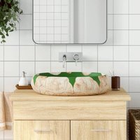 Prolenta Premium Aufsatzwaschbecken Grün und Braun Oval 59x40x15 Prolenta Premium Aufsatzwaschbecken Grün und Braun Oval 59x40x15 von PROLENTA PREMIUM