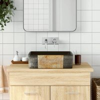 Prolenta Premium Aufsatzwaschbecken Schwarz Braun Rechteck Prolenta Premium Aufsatzwaschbecken Schwarz Braun Rechteck von PROLENTA PREMIUM