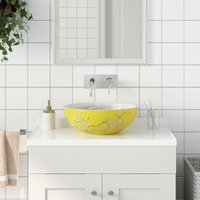 Prolenta Premium Aufsatzwaschbecken Weiß und Gelb Rund Ø41x14 cm Prolenta Premium Aufsatzwaschbecken Weiß und Gelb Rund Ø41x14 cm von PROLENTA PREMIUM