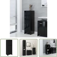 Badezimmerschrank Schwarz 30x30x95 cm - Schwarz - Prolenta Premium von PROLENTA PREMIUM