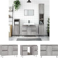 Badschrank Grau So 80x33x60 cm - Grau - Prolenta Premium von PROLENTA PREMIUM