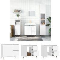 Badschrank Weiß 65x33x60 cm Holzwerkstoff - Weiß - Prolenta Premium von PROLENTA PREMIUM