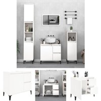 Badschrank Weiß 65x33x60 cm Holzwerkstoff - Weiß - Prolenta Premium von PROLENTA PREMIUM