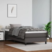 Prolenta Premium Bettgestell Grau 100x200 cm Kunstleder Prolenta Premium Bettgestell Grau 100x200 cm Kunstleder von PROLENTA PREMIUM