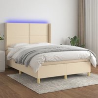 Prolenta Premium Boxspringbett mit Matratze & LED Creme 140x200 Prolenta Premium Boxspringbett mit Matratze & LED Creme 140x200 von PROLENTA PREMIUM