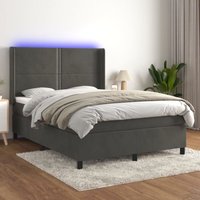 Prolenta Premium Boxspringbett mit Matratze & LED Dunkelgrau Prolenta Premium Boxspringbett mit Matratze & LED Dunkelgrau von PROLENTA PREMIUM