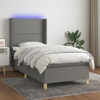 Prolenta Premium Boxspringbett mit Matratze & LED Dunkelgrau Prolenta Premium Boxspringbett mit Matratze & LED Dunkelgrau von PROLENTA PREMIUM