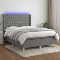 Prolenta Premium Boxspringbett mit Matratze & LED Dunkelgrau Prolenta Premium Boxspringbett mit Matratze & LED Dunkelgrau von PROLENTA PREMIUM