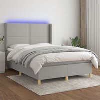 Prolenta Premium Boxspringbett mit Matratze & LED Hellgrau Prolenta Premium Boxspringbett mit Matratze & LED Hellgrau von PROLENTA PREMIUM