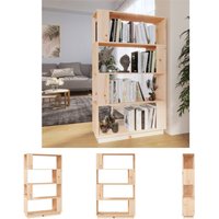 Prolenta Premium Bücherregal/Raumteiler 80x25x132 cm Massivholz - Braun von PROLENTA PREMIUM