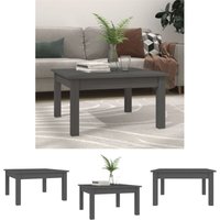 Couchtisch Grau 55x55x30 cm Massivholz Kiefer - Grau - Prolenta Premium von PROLENTA PREMIUM