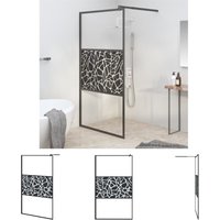 Prolenta Premium Duschwand für Walk-In Dusche 115x195 cm ESG - Schwarz von PROLENTA PREMIUM