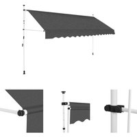 Einziehbare Markise Handbetrieben 400 cm - Anthrazit - Prolenta Premium von PROLENTA PREMIUM