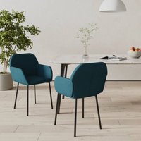 Prolenta Premium Esszimmerstühle 2 Stk. Blau Samt Prolenta Premium Esszimmerstühle 2 Stk. Blau Samt von PROLENTA PREMIUM