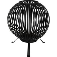 Feuerkorb Ball Gestreift Schwarz Kohlenstoffstahl FF400 Esschert Design - Schwarz von ESSCHERT DESIGN