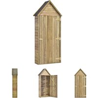 Prolenta Premium Garten-Geräteschuppen mit Tür 69,5x32x178 cm - Braun von PROLENTA PREMIUM